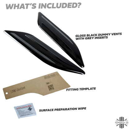 Dummy Bonnet Vents 'Black & Grey' for Land Rover Discovery Sport