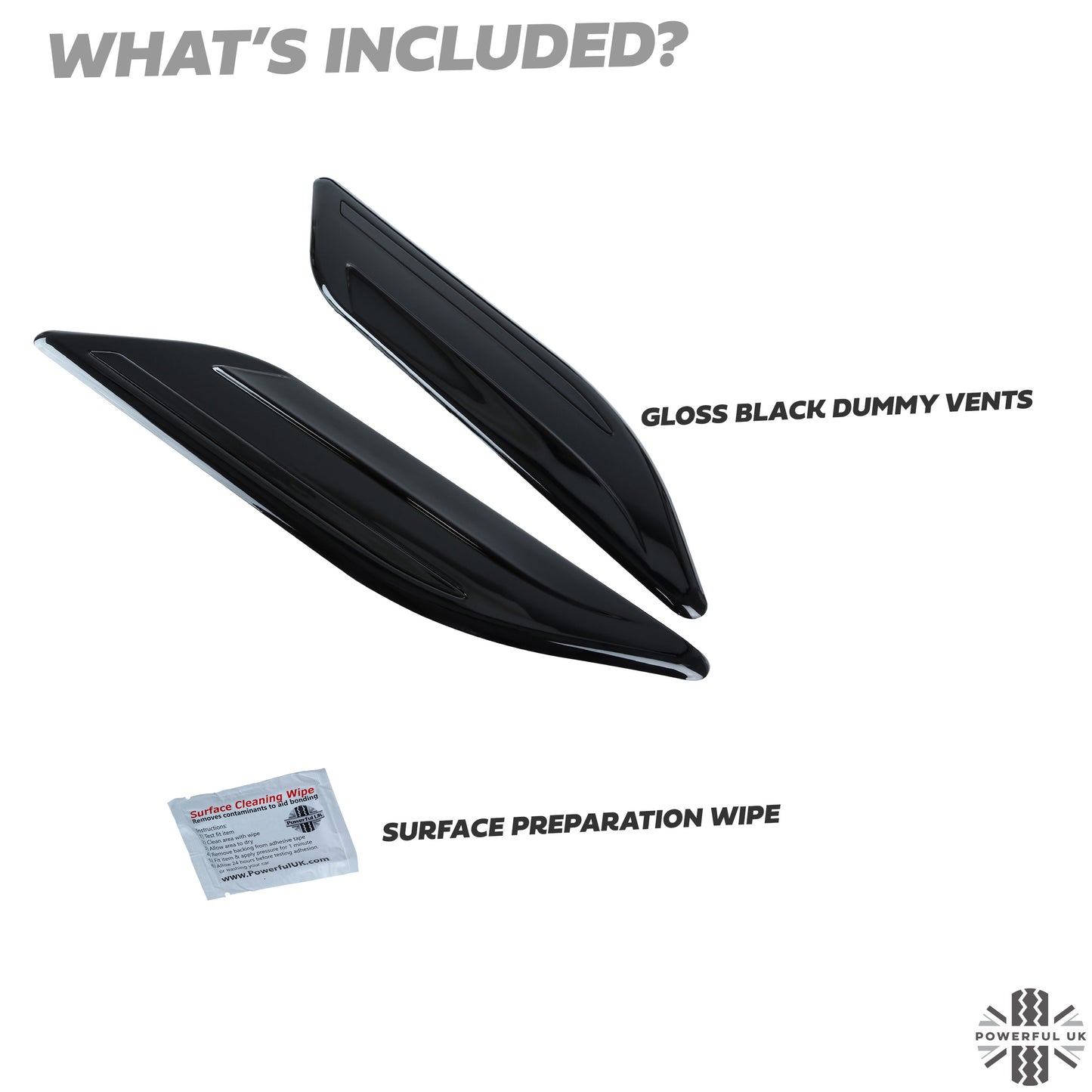 Dummy Bonnet Vents 'All Gloss Black' for Range Rover Velar