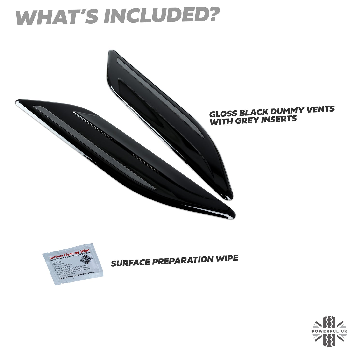 Dummy Bonnet Vents 'Black & Grey' for Range Rover Velar