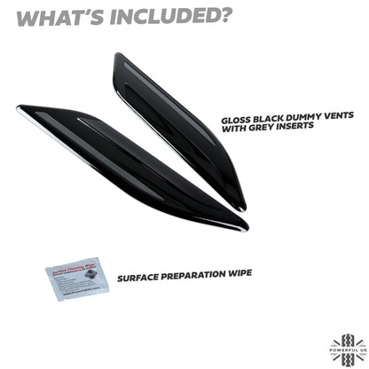 Dummy Bonnet Vents 'Black & Grey' for Range Rover Velar
