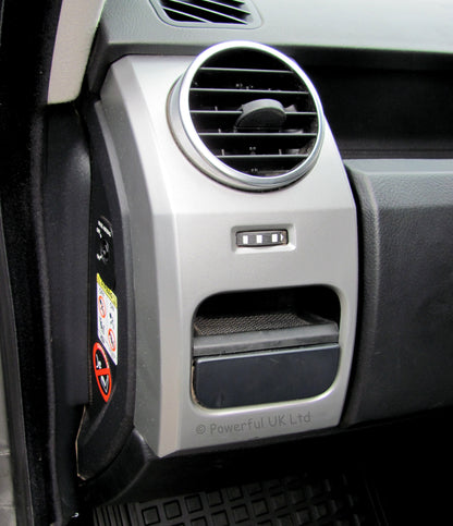 Dashboard End Cup Holder Fascia - Ebony Black - for Land Rover Discovery 3