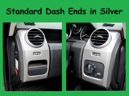 Dashboard Panel Ends 2 pc - Gloss Black - for Land Rover Discovery 3
