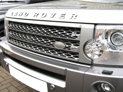 Supercharged Style Front Grille in Silver for Land Rover Discovery 3