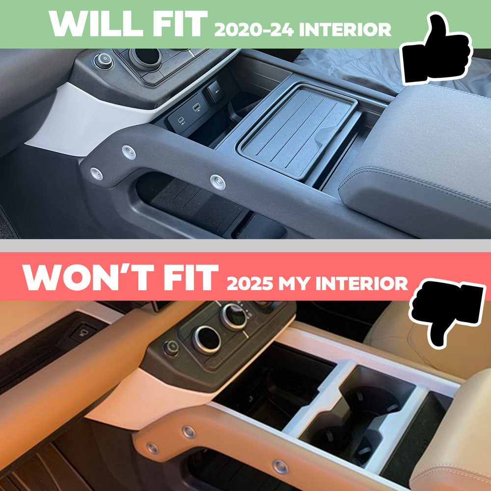 Centre Console Organiser Tray (Lower Rear) for Land Rover Defender L663