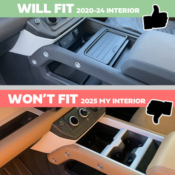 Portaoggetti Defender 90 110 Organizzatore Per Bracciolo Land Rover Defender 90/110 (2020-2024) - Vano Portaoggetti Centrale In ABS Nero Contenitore Bracciolo Auto Accessori Interni