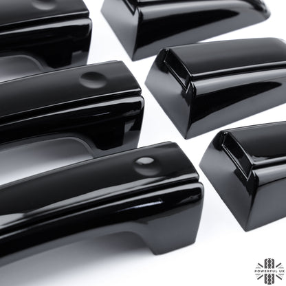 'Autobiography Style' Door Handles Skins in Black for Land Rover Discovery 5 - 8pc with Right Key Release