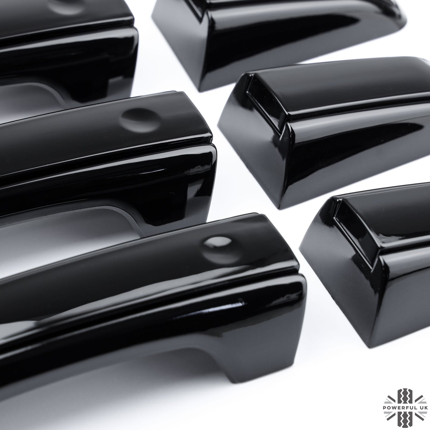 'Autobiography Style' Door Handles Skins in Black for Land Rover Discovery Sport - 8pc with Left Key Release