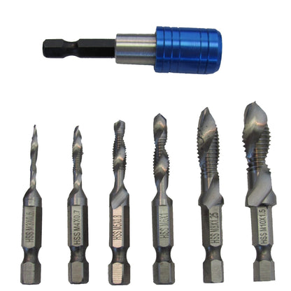 7 Piece Drill & Tap Combo Metric Bit Set ( M3 - M10 )