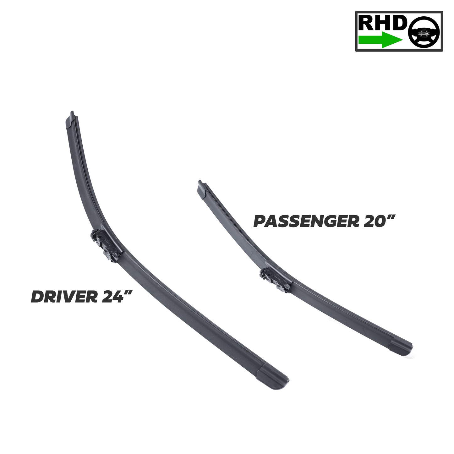 Aftermarket Front Wiper Blades (PAIR) for Land Rover Freelander 2 - RHD