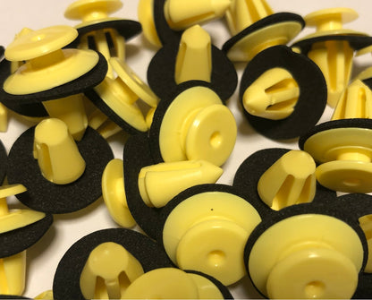 E Pillar Yellow Clips - Pack of 6 for Range Rover L322