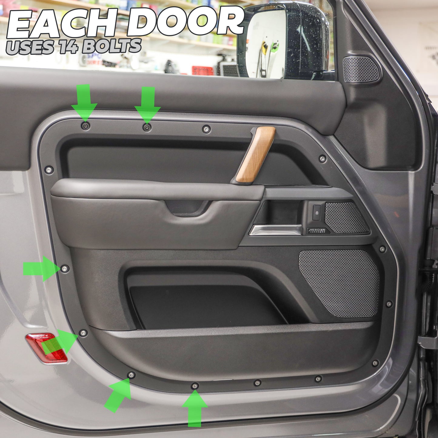 39pc Replacement Door Bolt Kit for Land Rover Defender L663 2 door (90) - Black