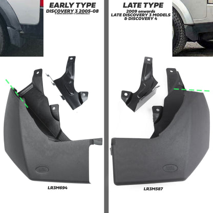 B-Grade - Genuine Mudflap Kit - Rear - for Land Rover Discovery 3(2009) & Discovery 4 - NO FITTING KIT