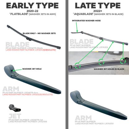Rear Wiper Blade for Land Rover Defender L663 - Early Type (Flatblade)