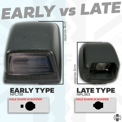 Rear Number Plate Lights (Pair) - Late Type - LED - Nissan Navara D40