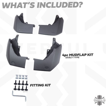 Front & Rear Mudflap Kit for Land Rover Discovery 3 - Early Type (2005-08)