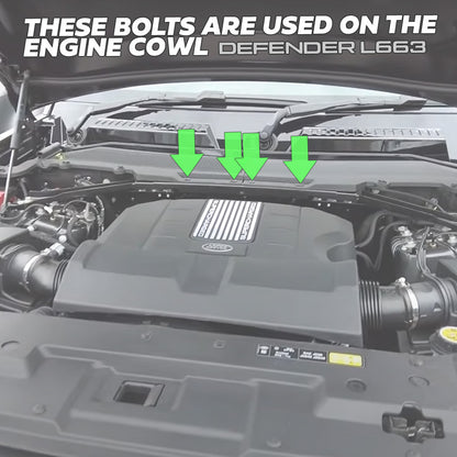 4x Genuine Bolts for Tow Eye Cover or Engine Cowl for Land Rover Defender L663