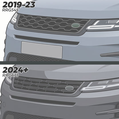 2024 Facelift Design All Gloss Black Front Grille for Range Rover Evoque 2 (2019+)