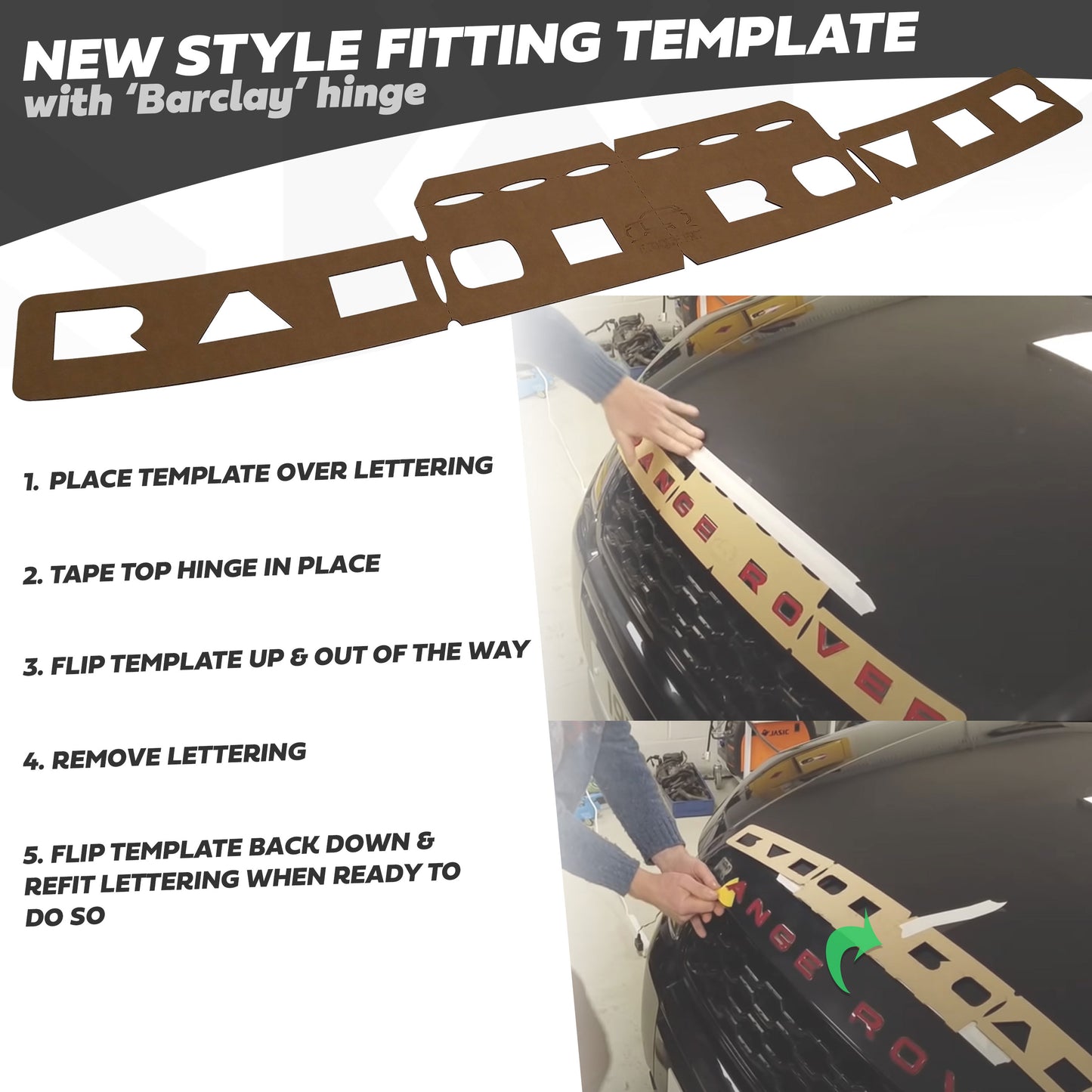 Front Lettering Template for Land Rover Discovery Sport