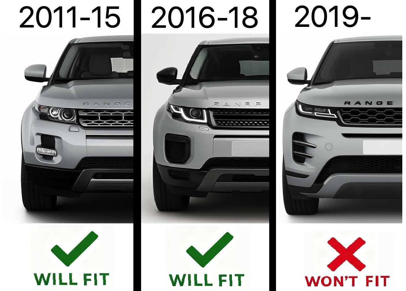LEFT Door Handle Key Piece for Range Rover Evoque1 L538 - Santorini Black