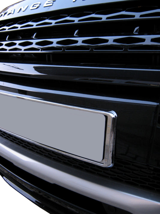 Front Number Plate Plinth - Chrome - for Range Rover Evoque