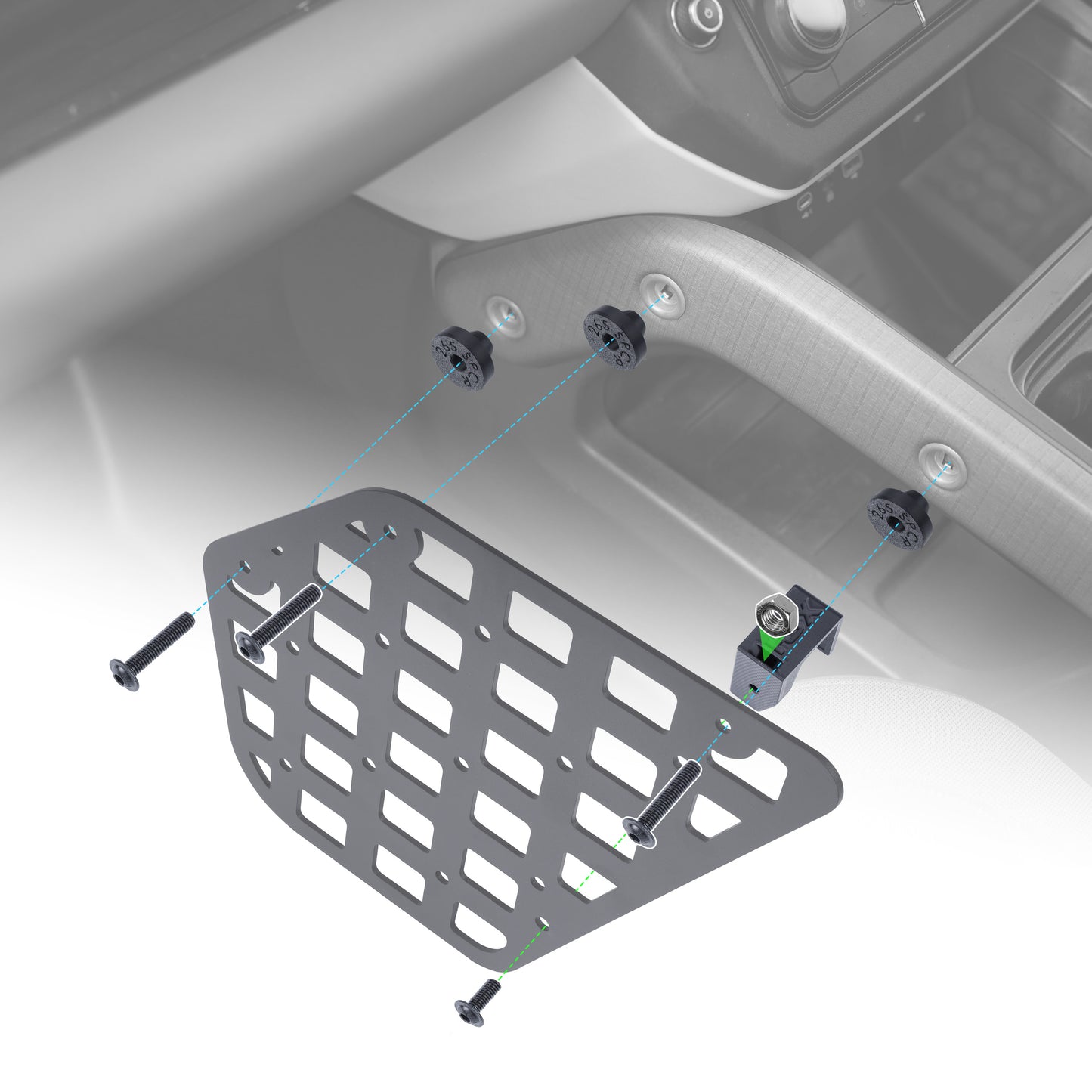 2x Centre Console Molle Plates for Land Rover Defender L663