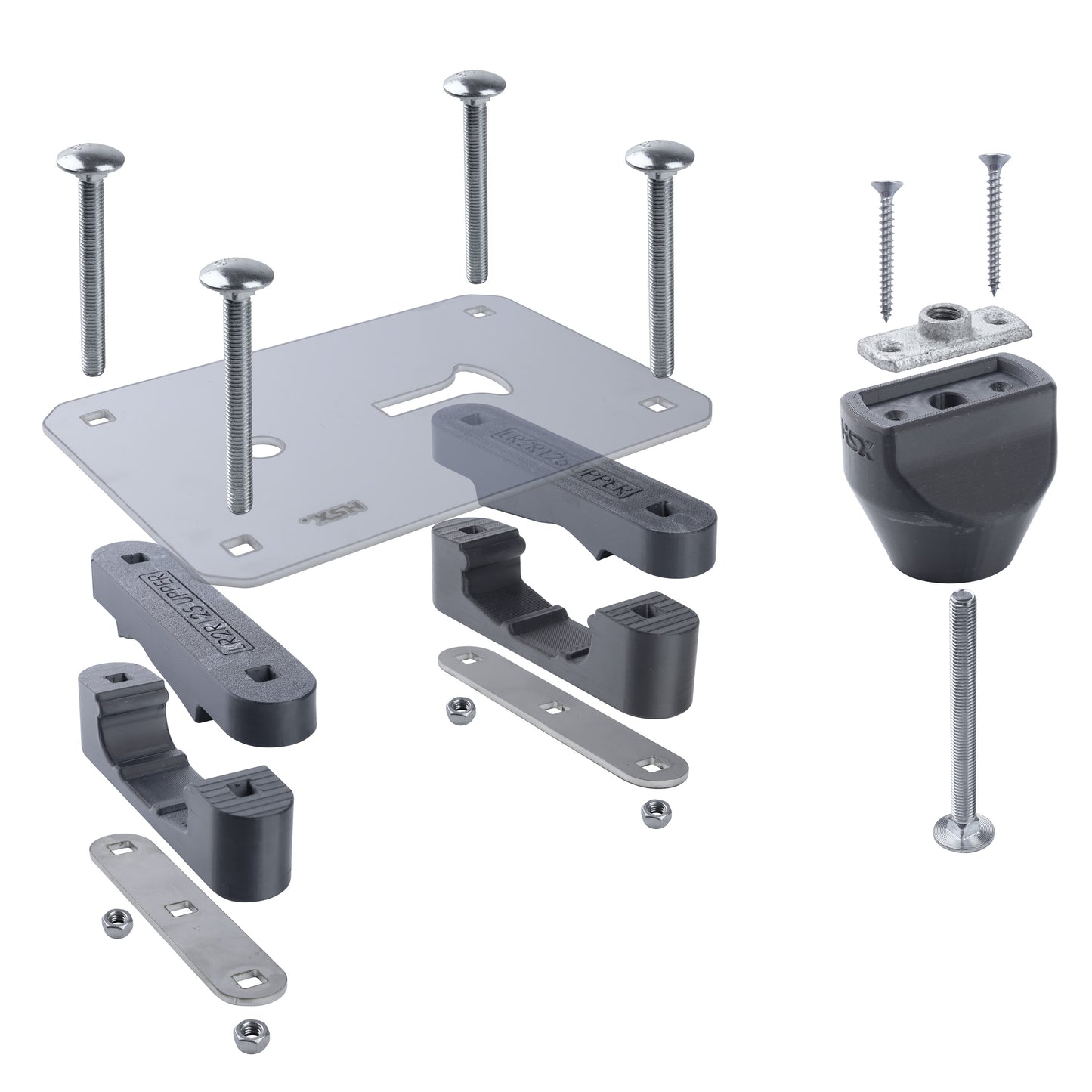 Spare Wheel Roof Mount Kit for the Land Rover Defender L663 - for STEEL wheel