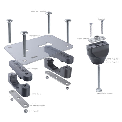 Spare Wheel Roof Mount Kit for the Land Rover Defender L663 - for STEEL wheel