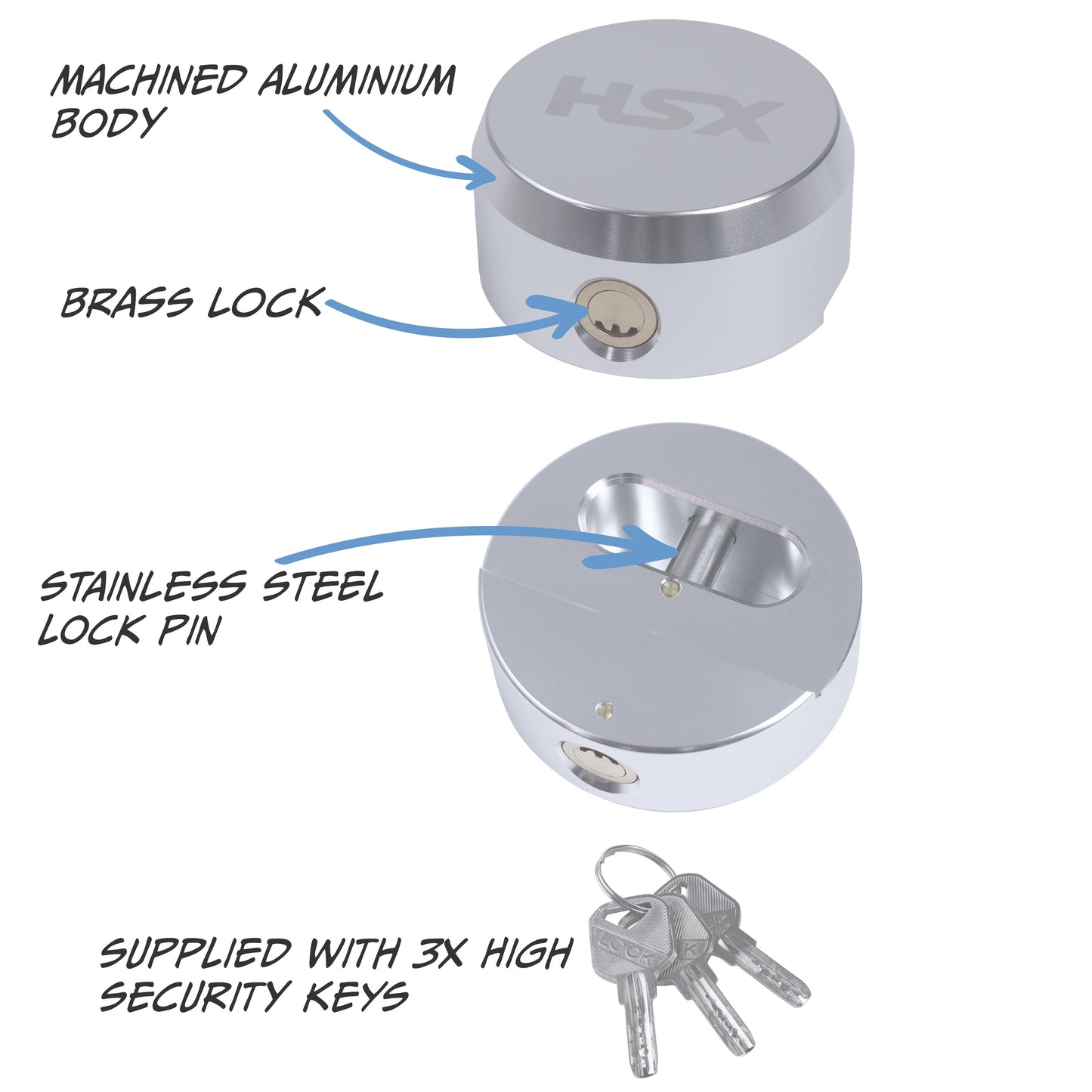 Replacement Lock for Spare Wheel Lock Kit on Land Rover Defender L663