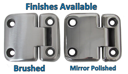 Door Hinge Kit - Polished Stainless Steel - 2 Door - for Land Rover Defender