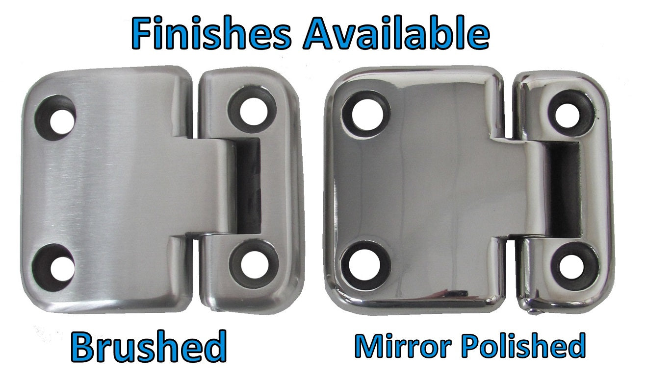 Door Hinge Kit - Polished Stainless Steel - 4 Door - for Land Rover Defender