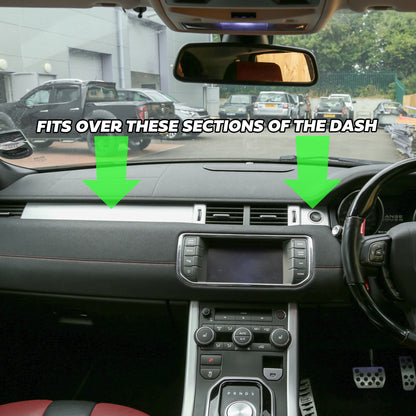 Silver Dash Insert Kit for Range Rover Evoque (2011-18) - RHD