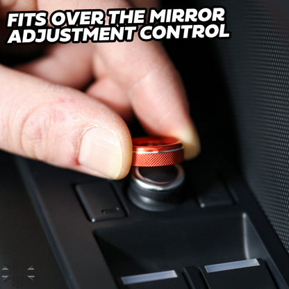 Interior Wing Mirror Control Knob Cover - SILVER - for Land Rover Defender L663