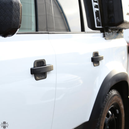 Chequer Plate Door Handle Scuff Plates (4pc) for Land Rover Defender L663 110/130 (4 door)