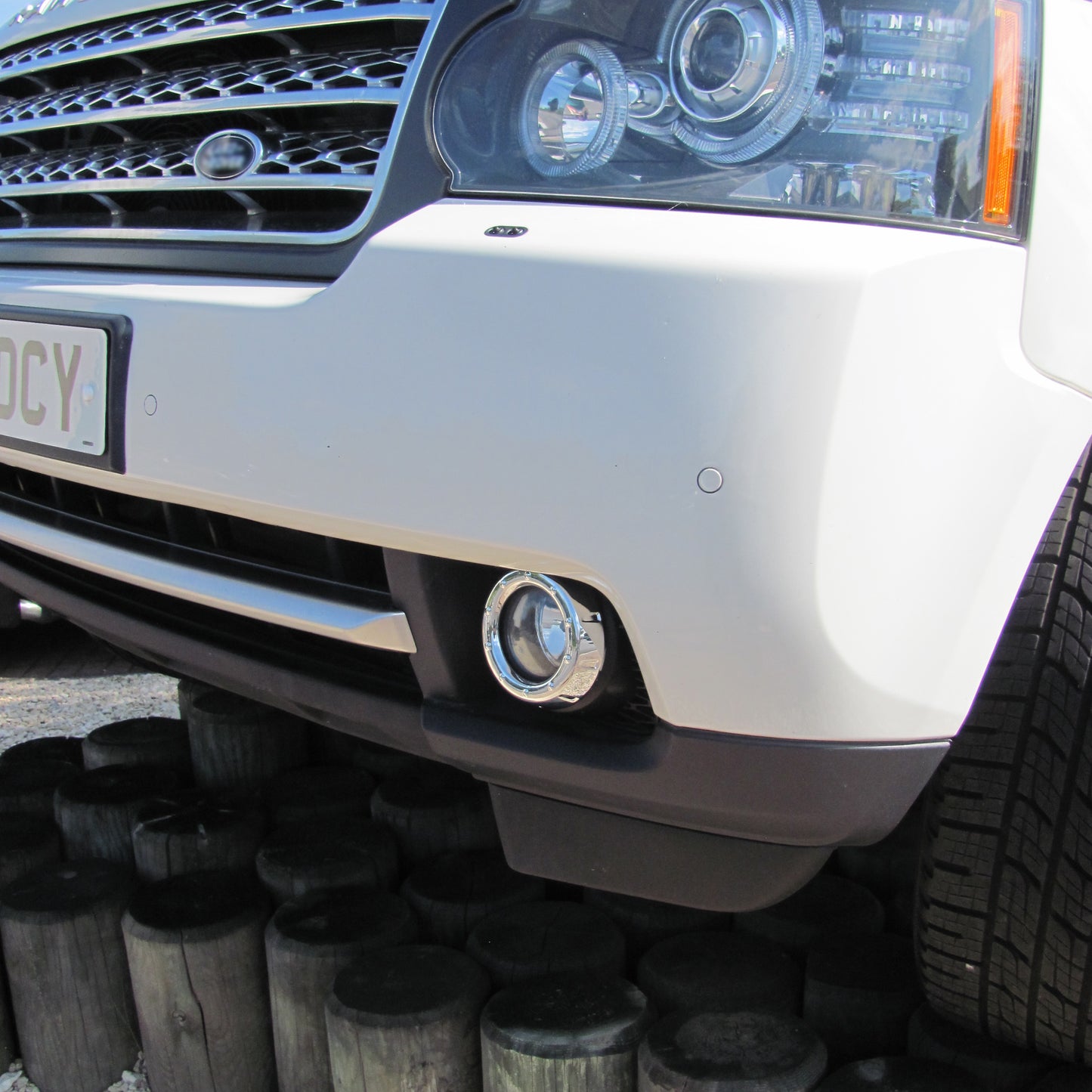 2x Foglight Bezel Covers for Range Rover L322 2010 - Chrome