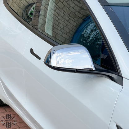 Mirror Covers in Chrome for Tesla Model 3