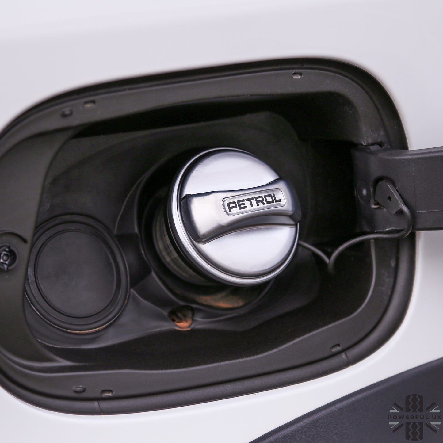 Fuel Filler Cap Cover for Jaguar F-Type - Petrol (Vented) - Silver