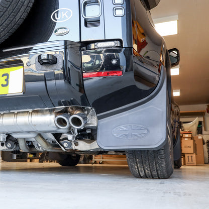 4pc Mudflap Kit with Union Jack for Land Rover Defender L663 (90/110)