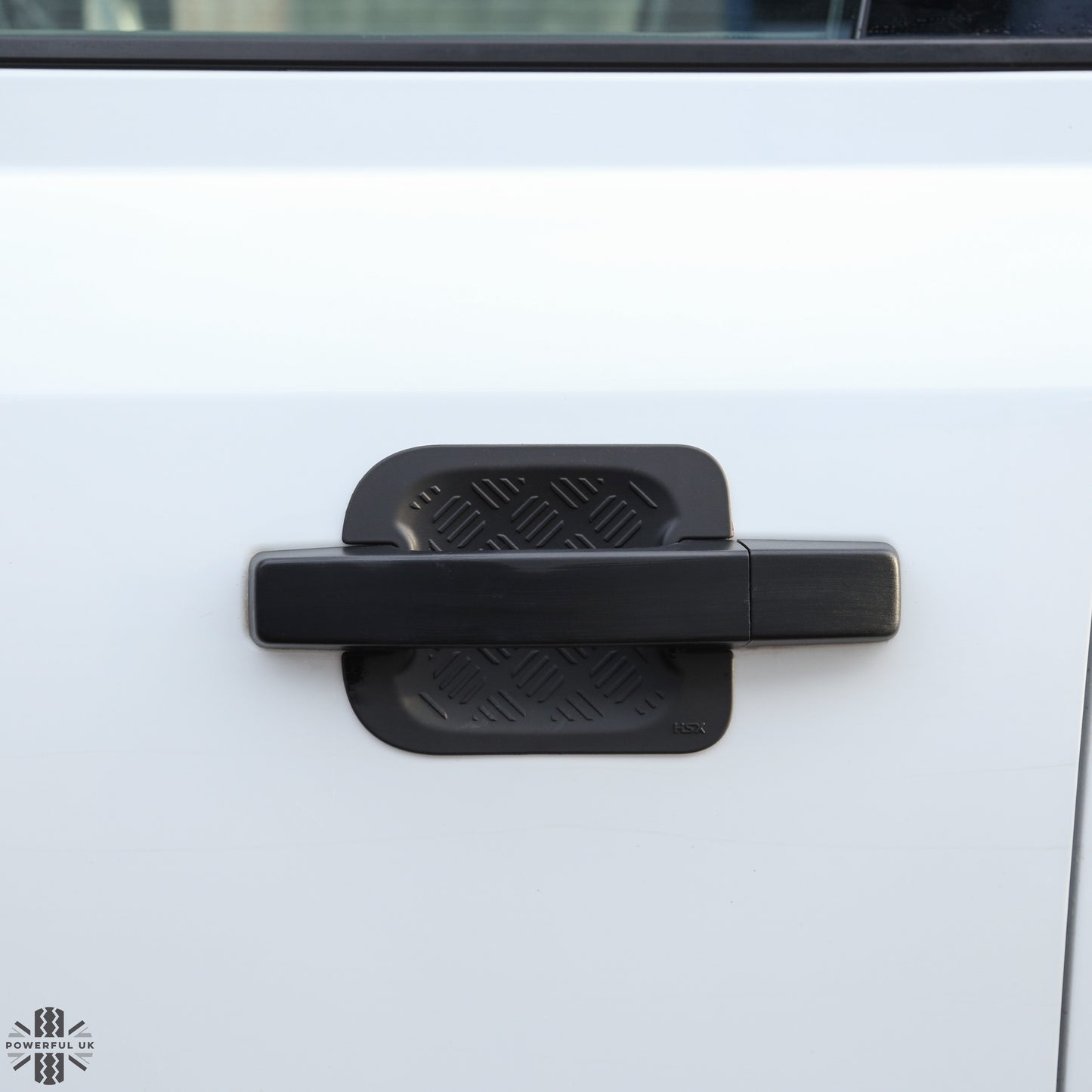 Chequer Plate Door Handle Scuff Plates (2pc) for Land Rover Defender L663 90 (2 door)