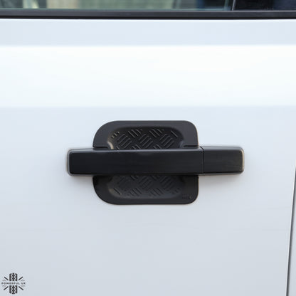 Chequer Plate Door Handle Scuff Plates (2pc) for Land Rover Defender L663 90 (2 door)