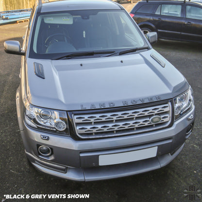 Dummy Bonnet Vents (Type 2) - 'Black & Grey' for Land Rover Freelander 2