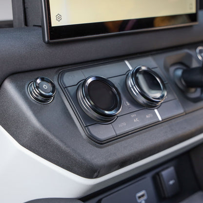 Interior Aircon Control Trim - Set of 3 - BLACK - for Land Rover Defender L663