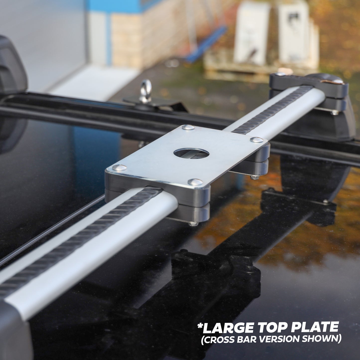 Roof Cross Bar Mount Clamp Kit for the Land Rover Defender L663 - Kit A - LARGE Zinc Plated Steel Top