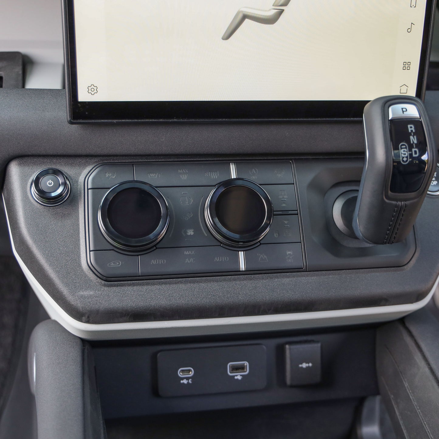 Interior Aircon Control Trim - Set of 3 - BLACK - for Land Rover Defender L663