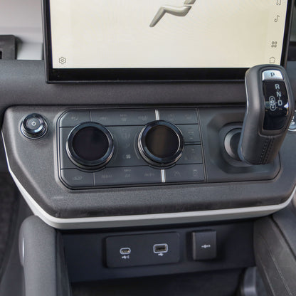 Interior Aircon Control Trim - Set of 3 - BLACK - for Land Rover Defender L663