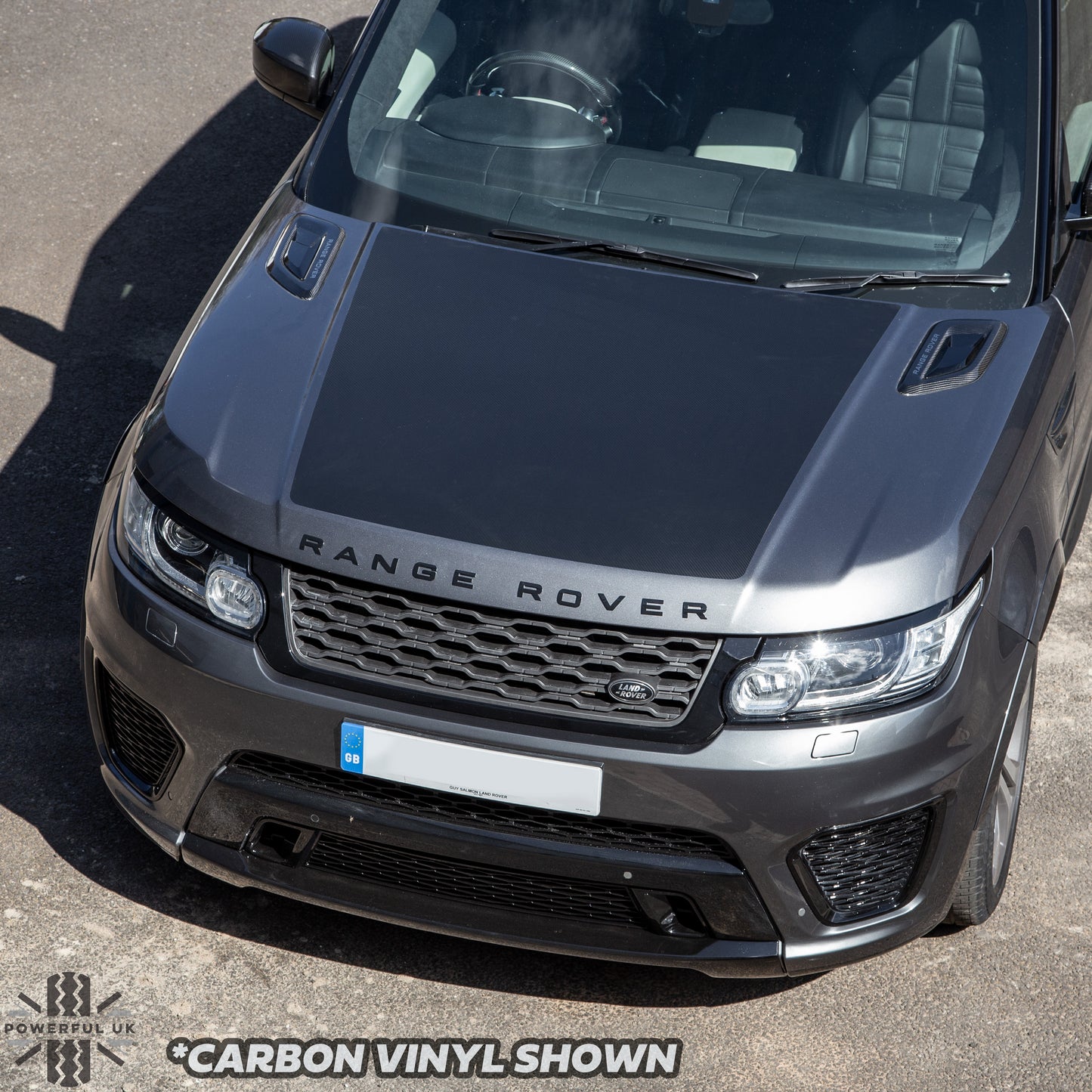 Bonnet Decal - Matt Black for Range Rover Sport L494 (2014-17)