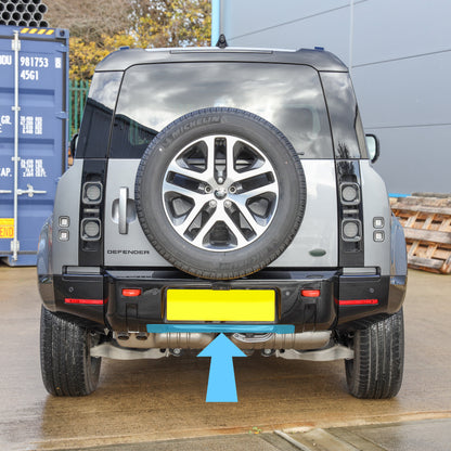 Gloss Black Rear Bumper Centre Panel for Land Rover Defender L663 - with Towbar cutout