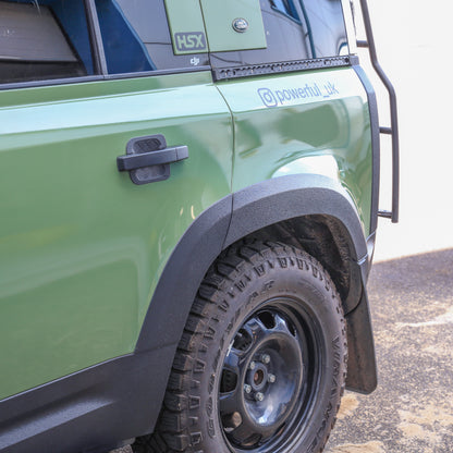 Extended Wheel Arch Set in Raptor Black for Land Rover Defender L663 (110 model)