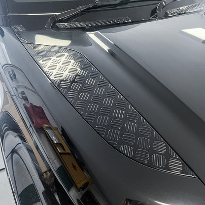 Chequer Bonnet Trim (Genuine) for Land Rover Defender L663 -  Gloss Black - Right