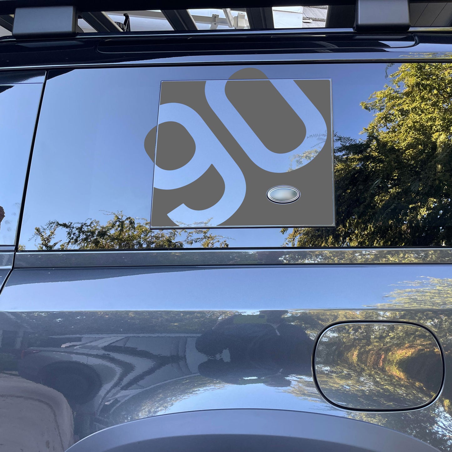 Side Panel Decal Kit - 'Rotated 90' - Matte Black for Land Rover Defender L663(90)