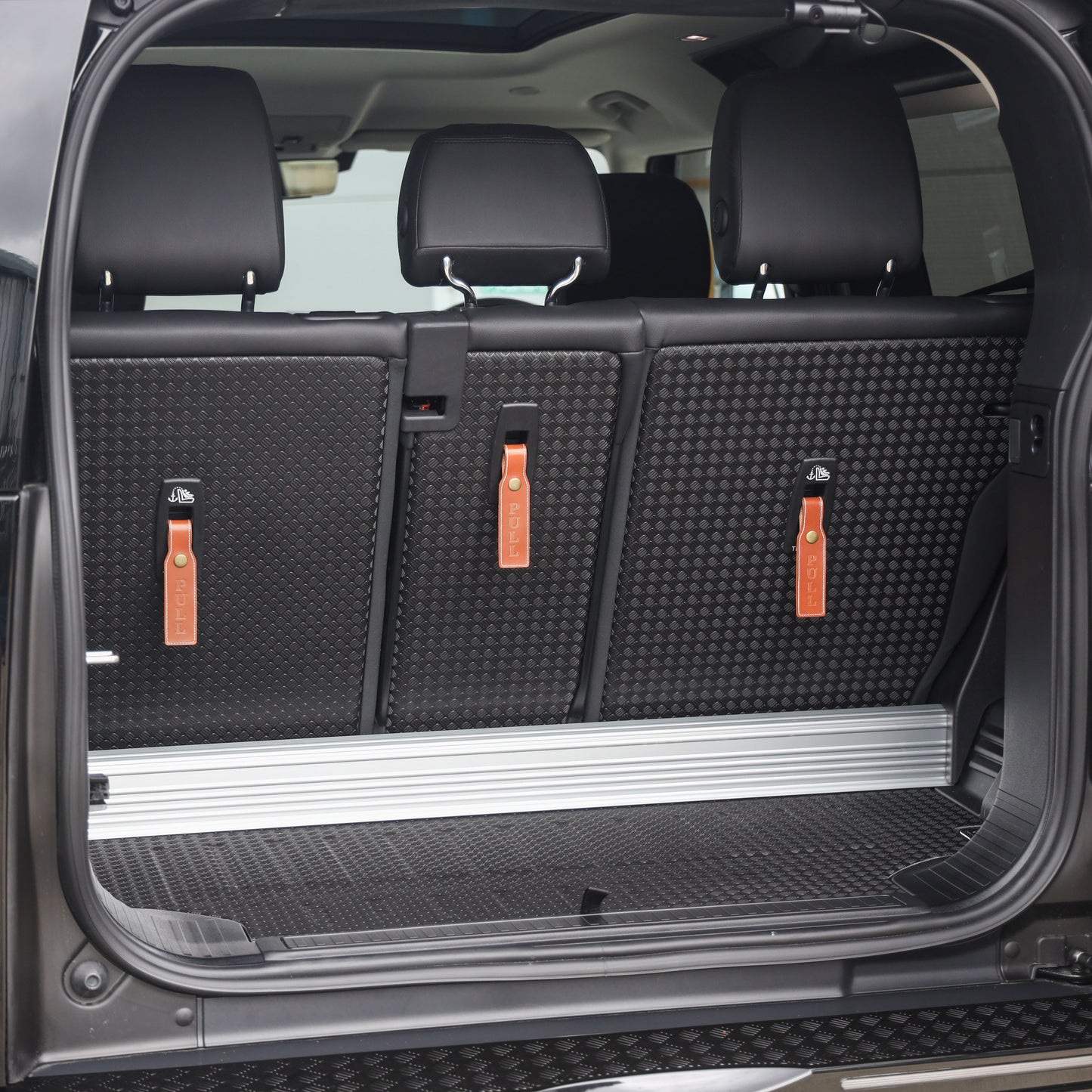 3x PULL Tabs for Land Rover Defender L663 - Tan Brown